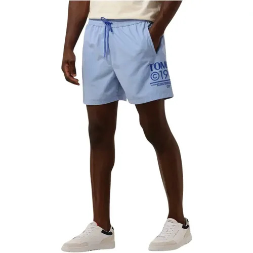 Herren Badehose SF Medium Kordelzug,Grüne Badehose Kordelzug Stil - Tommy Hilfiger - Modalova