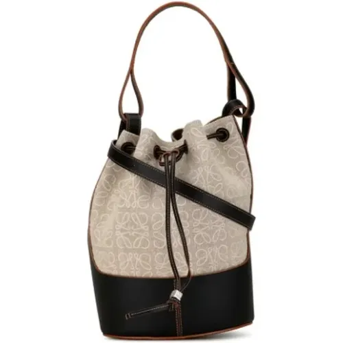 Pre-owned Bucket Bags, female, , Size: ONE SIZE Pre-owned Canvas shoulder-bags - Loewe Pre-owned - Modalova