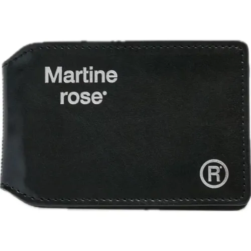 Leather Card Wallet with Seasonal Graphics , male, Sizes: ONE SIZE - Martine Rose - Modalova