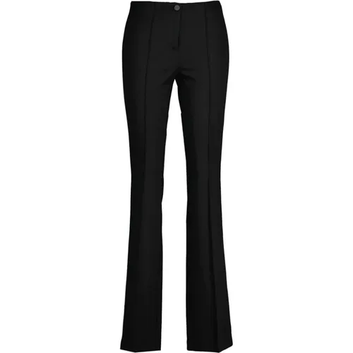 Flared Leather Trousers , female, Sizes: XL, L - CAMBIO - Modalova