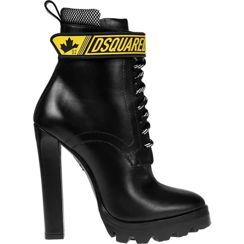 Leather Ankle Boots , female, Sizes: 6 UK, 5 UK, 3 UK - Dsquared2 - Modalova