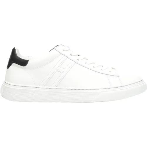 Leather Sneakers with Blue Details , male, Sizes: 6 UK, 8 1/2 UK, 11 UK, 9 1/2 UK, 7 UK, 6 1/2 UK, 9 UK, 8 UK, 10 UK - Hogan - Modalova