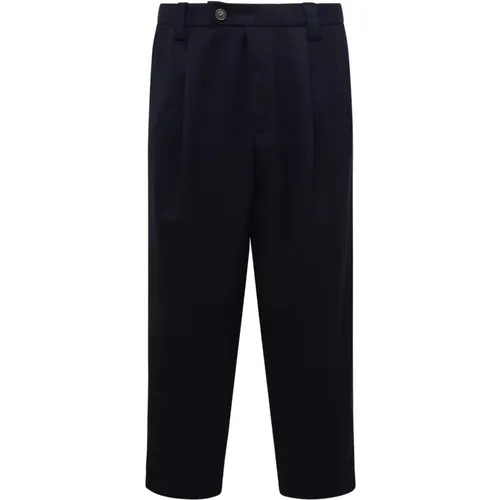 Chinos, male, , Size: L Wool Trousers with Regular Fit - A.p.c. - Modalova