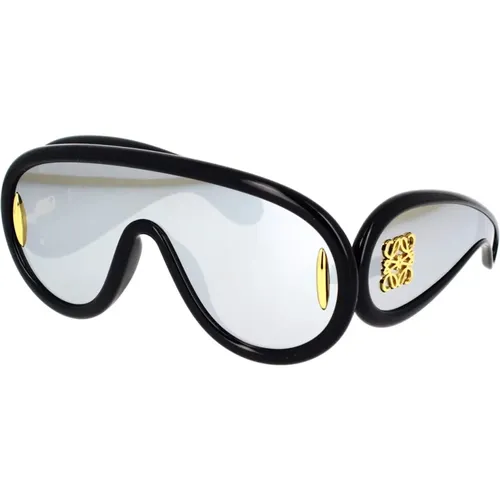 Stylish Sunglasses with Silver Mirrored Lenses , unisex, Sizes: ONE SIZE - Loewe - Modalova