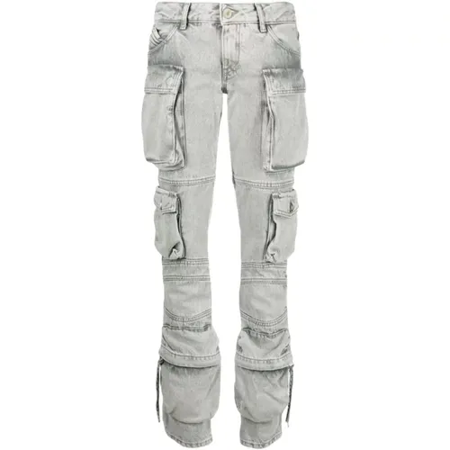 Graue Straight Cut Jeans,Cargo Essie Denim Jeans - The Attico - Modalova