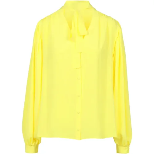 Blouses, female, , Size: S Acetate and Silk Shirt - Msgm - Modalova