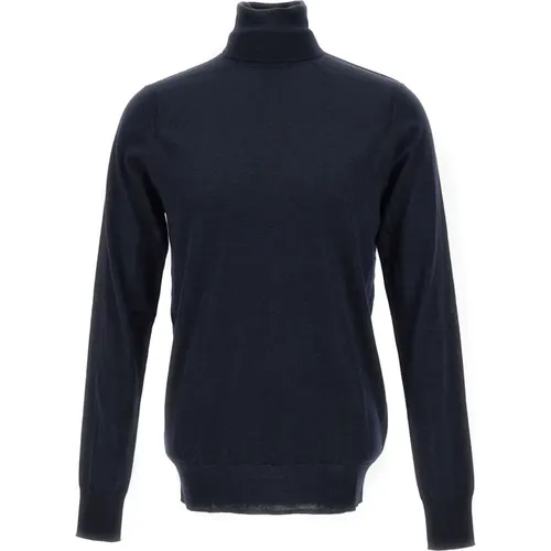 Turtlenecks, male, , Size: XL Wool Turtleneck Sweater - Paolo Pecora - Modalova