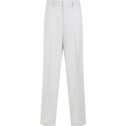 Wide Trousers, male, , Size: L Extra Wide Leg Trousers in Chalk - Givenchy - Modalova