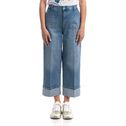 Flare Jeans mit Manschetten , Damen, Größe: W26 - Liu Jo - Modalova