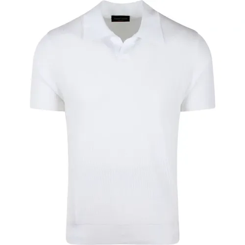 Ribbed Knit Polo Shirt , male, Sizes: S, XL - Roberto Collina - Modalova