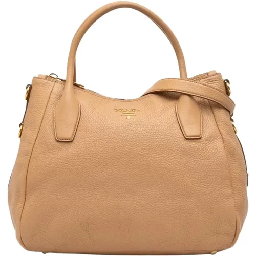 Pre-owned Tote Bags, female, , Size: ONE SIZE Pre-owned Leather Satchel Bag - Prada Vintage - Modalova