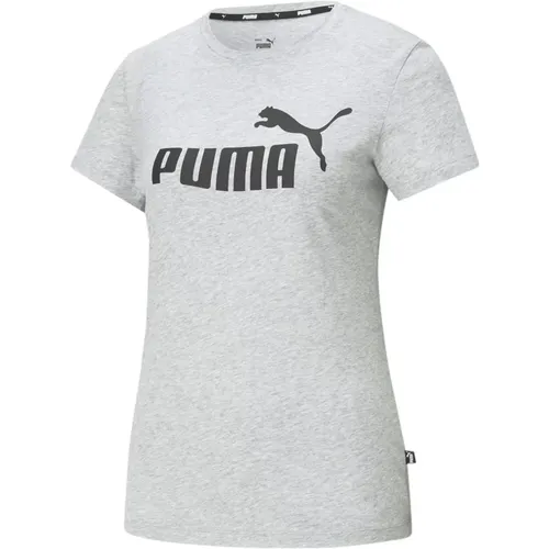Logo Kurzarmshirt Regular Fit , Damen, Größe: S - Puma - Modalova