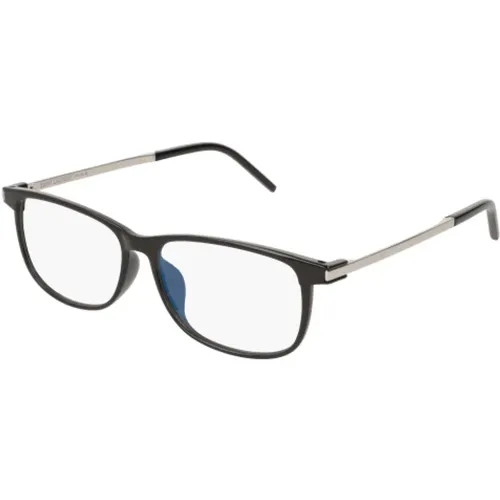 Schwarze Silber Transparente Sonnenbrille , unisex, Größe: 55 MM - Saint Laurent - Modalova