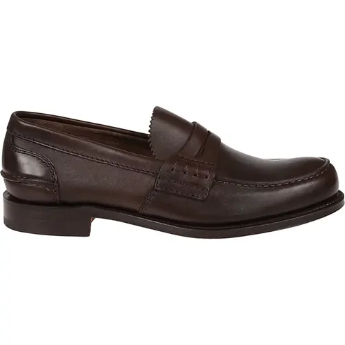 Loafers, male, , Size: 10 1/2 US Leather Loafers - Church's - Modalova