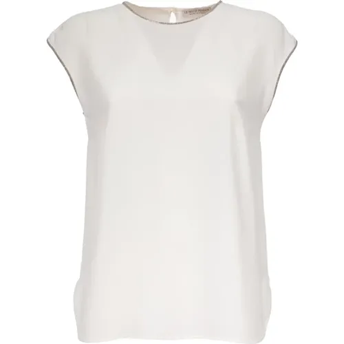 Silk Blend Sleeveless T-shirt , female, Sizes: XL - Le Tricot Perugia - Modalova