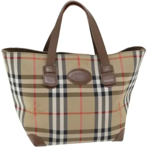 Pre-owned Tote Bags, female, , Size: ONE SIZE Pre-owned Canvas handbags - Burberry Vintage - Modalova