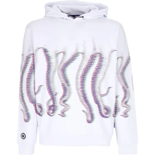 Hoodies, male, , Size: XL Fuzzy Hoodie Long Sleeve Sweatshirt - Octopus - Modalova