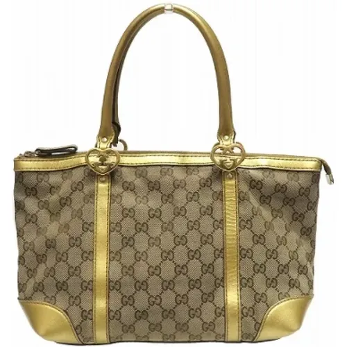 Pre-owned Tote Bags, female, , Size: ONE SIZE Pre-owned Canvas gucci-bags - Gucci Vintage - Modalova