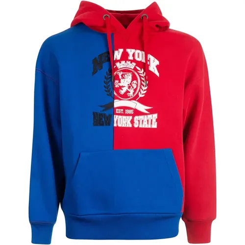 Hoodies, male, , Size: L Surf the Web Red Crest Tee - Tommy Hilfiger - Modalova