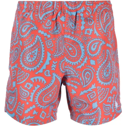 Blaue Paisley Badehose - Marcelo Burlon - Modalova