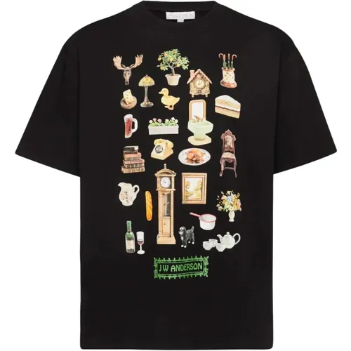 T-Shirts, male, , Size: M Diorama Print T-shirt - JW Anderson - Modalova