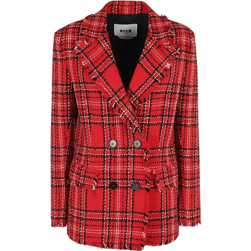 Blazers, female, , Size: S Stylish Jacket - Msgm - Modalova