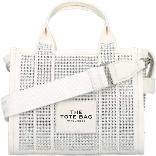 Tote Bags, female, , Size: ONE SIZE The Crystal Canvas Small Tote Bag - Marc Jacobs - Modalova