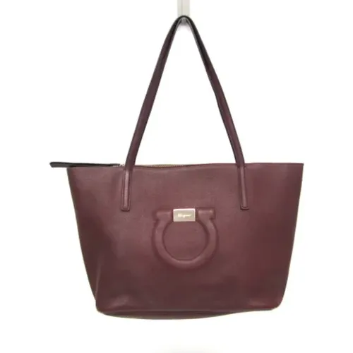 Pre-owned Tote Bags, female, , Size: ONE SIZE Pre-owned Leather totes - Salvatore Ferragamo Pre-owned - Modalova