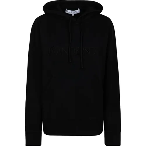 Logo Hoodie Embroidered Front , male, Sizes: 2XS, XS - JW Anderson - Modalova
