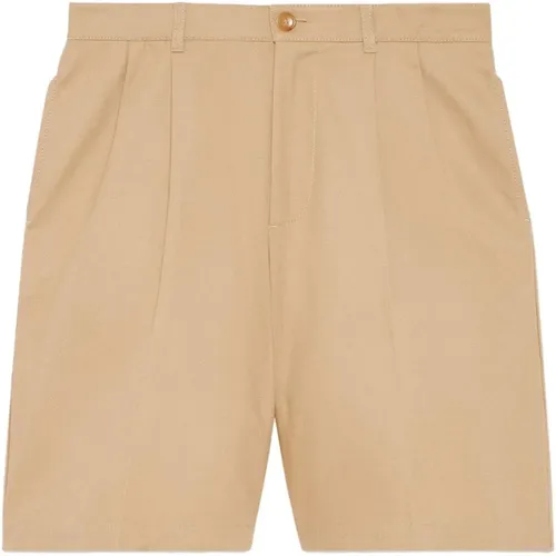 Logo-Embroidered Bermuda Shorts , male, Sizes: M, S - Gucci - Modalova