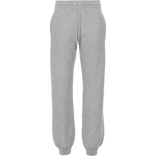 Sweatpants, female, , Size: S Grey Knitted Trousers Mélange Effect - Versace - Modalova