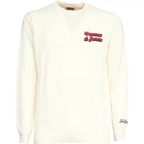 Round-neck Knitwear, male, , Size: 2XL Heron Light Crewneck Sweater - MC2 Saint Barth - Modalova