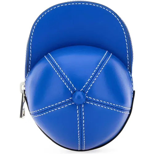 Blaue Leder Mini Cap Crossbody Tasche , Herren, Größe: ONE Size - JW Anderson - Modalova