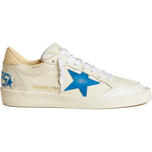 Sneakers, male, , Size: 9 US Leather Star Basketball Sneakers - Golden Goose - Modalova