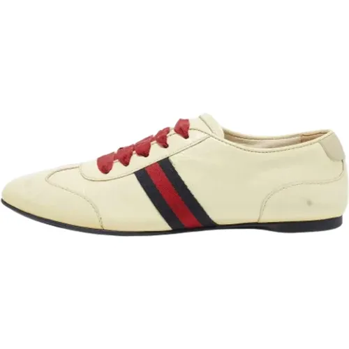 Pre-owned Leather sneakers , female, Sizes: 2 UK - Gucci Vintage - Modalova