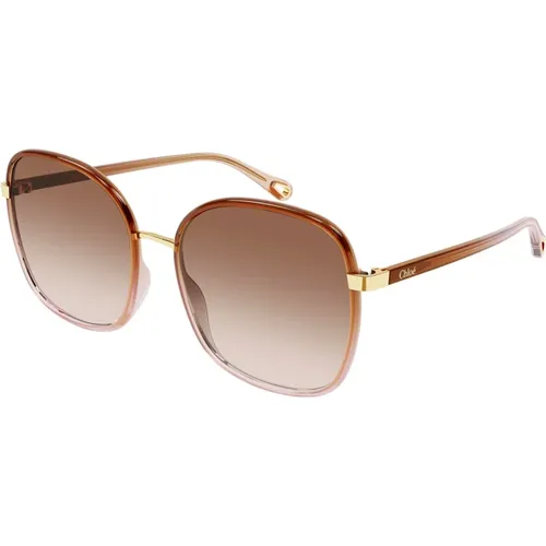 Shaded Sunglasses Franky , female, Sizes: 56 MM - Chloé - Modalova