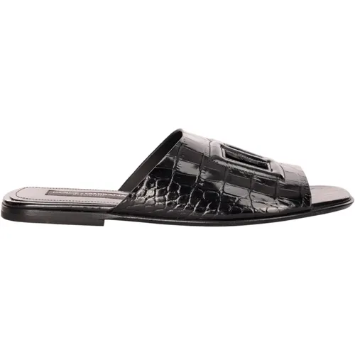 Leather Sandals , male, Sizes: 6 UK - Dolce & Gabbana - Modalova