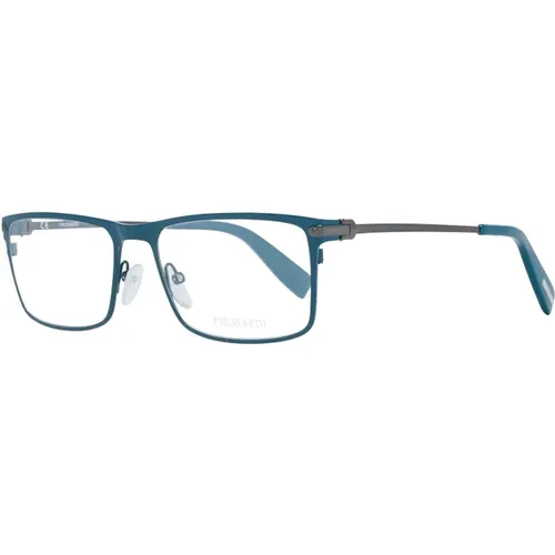 Glasses, male, , Size: ONE SIZE Metal Optical Frames for Men - Trussardi - Modalova