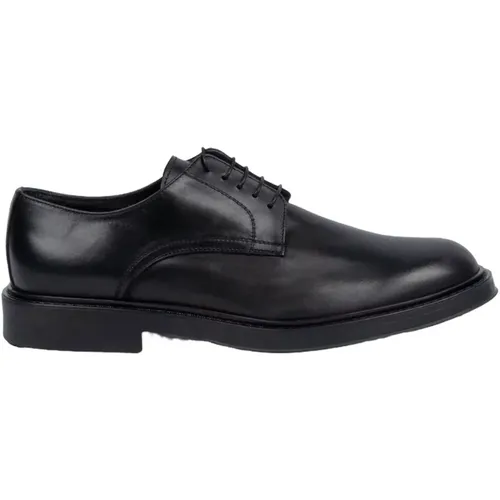 Schwarze Leder Derby Schuhe , Herren, Größe: 42 1/2 EU - Marechiaro 1962 - Modalova