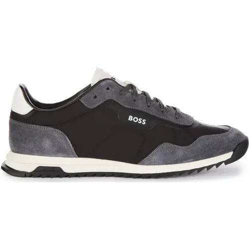 Low Profile Nylon Suede Trainers , male, Sizes: 11 UK, 10 UK, 9 UK, 8 UK - Boss - Modalova