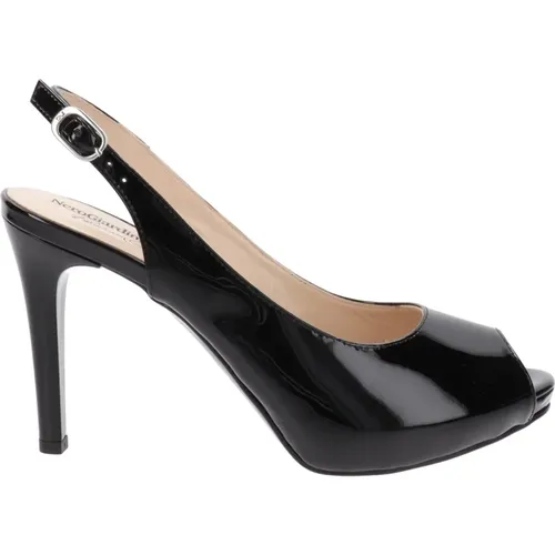 Leather High Heel Shoes with Buckle Closure , female, Sizes: 5 UK, 3 UK - Nerogiardini - Modalova