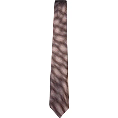 Ties, male, , Size: ONE SIZE Silk Diamond Pattern Tie - Canali - Modalova