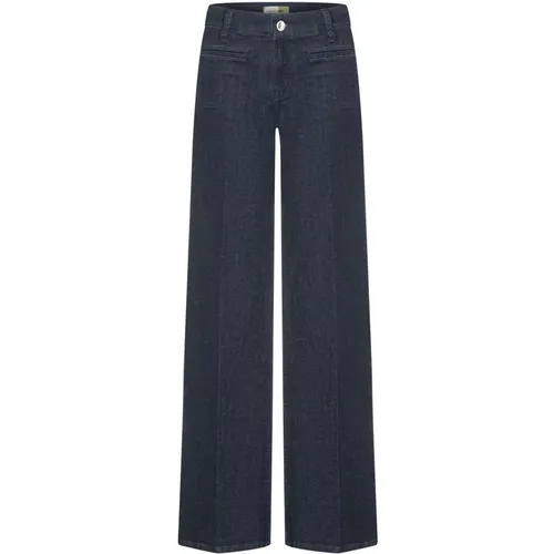 Weite Dunkelblaue Denim Hose , Damen, Größe: XS - CAMBIO - Modalova