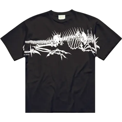 Dragon Skelator Bedrucktes T-Shirt , Herren, Größe: XL - Aries - Modalova