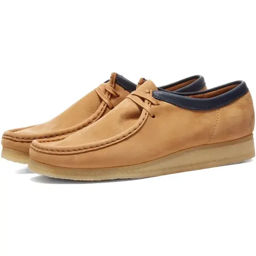 Shoes Light Tan Nubuck-41 , male, Sizes: 9 UK - Clarks - Modalova