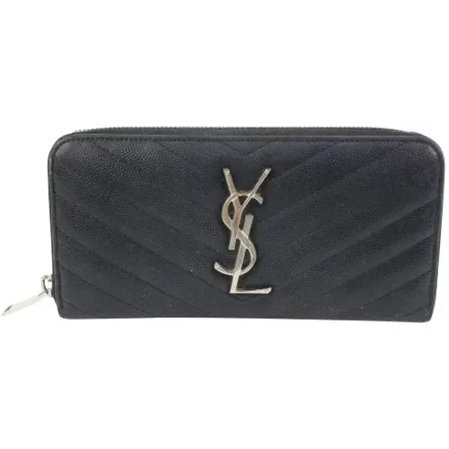 Pre-owned Wallets, female, , Size: ONE SIZE Pre-owned Canvas wallets - Saint Laurent Vintage - Modalova