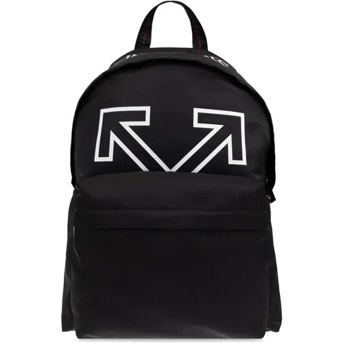 Backpacks, male, , Size: ONE SIZE Backpack with Logo - Off White - Modalova