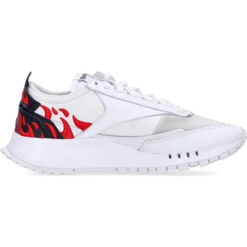 Reebok Low Sneaker /Red Flames , male, Sizes: 5 UK, 8 UK, 6 UK, 11 UK, 7 UK, 4 1/2 UK, 10 UK, 9 UK, 8 1/2 UK - Vision OF Super - Modalova