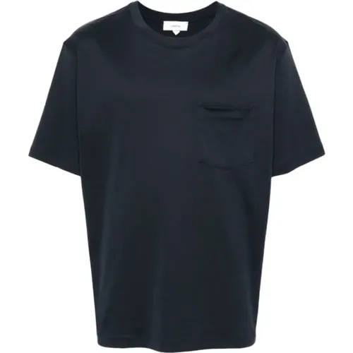 Navy Blau Baumwoll T-shirt , Herren, Größe: L - Lardini - Modalova