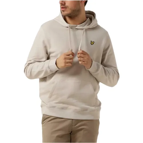 Beiger Pullover Hoodie für Männer , Herren, Größe: L - Lyle & Scott - Modalova